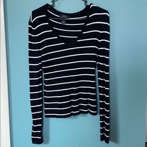 Black and white striped long sleeve